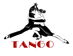 passionate Argentine tango - obrazy, fototapety, plakaty