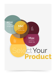 Business layout - select your product with sample options