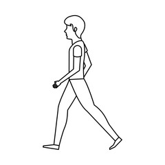 person walking isolated icon vector illustration design