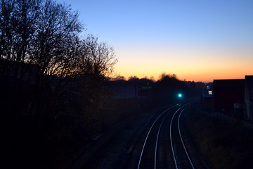 Fototapeta premium Evening Railway