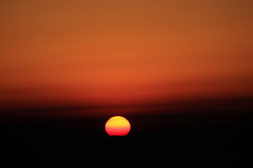Sunrise over mountains at Tigerhill in Darjeeling mountains.