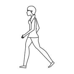 person walking isolated icon vector illustration design