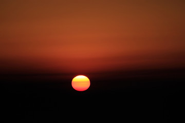 Sunrise over mountains at Tigerhill in Darjeeling mountains.