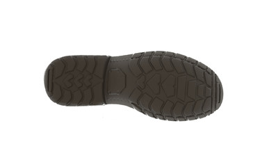 black sole boot on white background