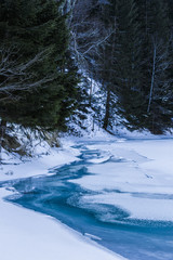 frozen landscape of Lake Petrimanul