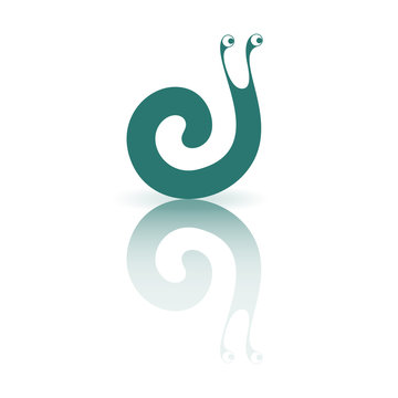 vector logotype, snail
