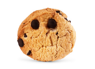 Extreme close-up image of chocolate chips cookies