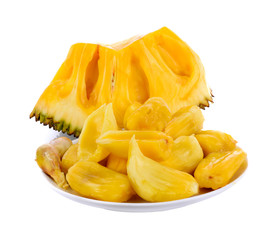 Ripe Jackfruit isolated on white background
