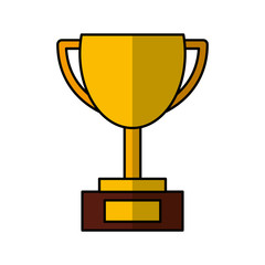 trophy award isolated icon vector illustration design