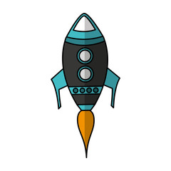 rocket start-up isolated icon vector illustration design