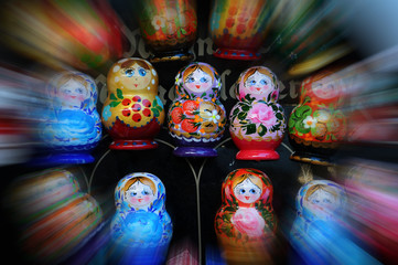 Christmas Decorations in a market. 