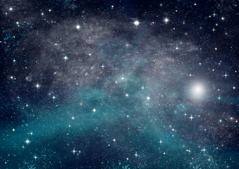 Fototapeta na wymiar Stars, dust and gas nebula
