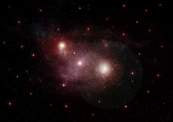 Stars, dust and gas nebula