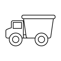 truck baby toy icon vector illustration design