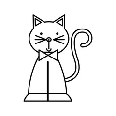 cute cat isolated icon vector illustration design