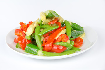 pepper and sugar snap pea 
