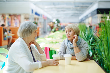 Shoppers talking