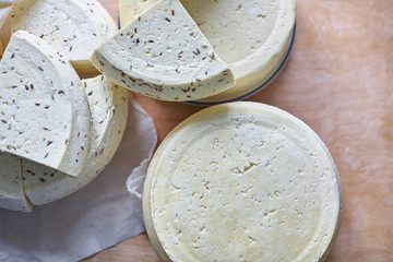 Homemade farming cheese, eco-friendly organic food