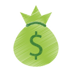 money bag isolated icon vector illustration design