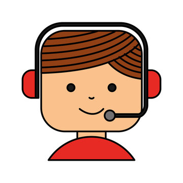 Customer Service Agent Avatar Vector Illustration Design