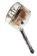 Vacuum electronic radio tube. Isolated image on white background