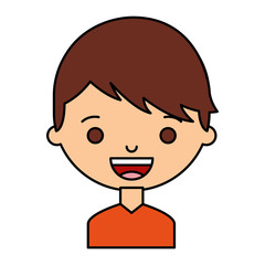 little boy character icon vector illustration design