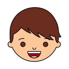 little boy character icon vector illustration design