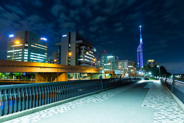 Fukuoka city in Japan