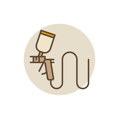 Colorful spray gun sign