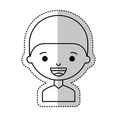 little boy character icon vector illustration design