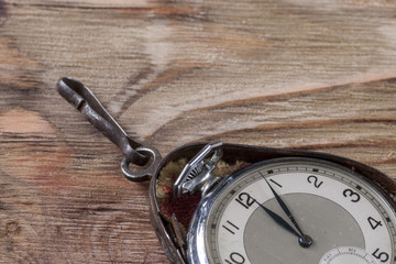old clocks on table