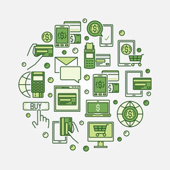 Vector online payment illustration