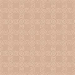 Neutral Seamless Celtic Knotwork Pattern in pale dogwood color.