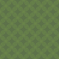 Neutral Seamless Celtic Knotwork Pattern in Kale color.