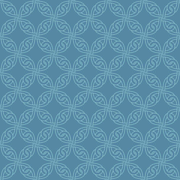 Neutral Seamless Celtic Knotwork Pattern in Niagara color