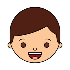 little boy character icon vector illustration design