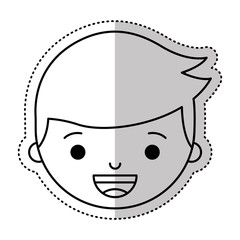 little boy character icon vector illustration design