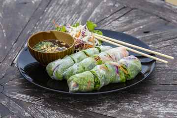 Fresh Spring Roll, Vietnamese Food.
