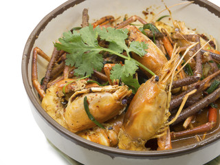 Stir fried Shrimp Lobster with roasted chili paste