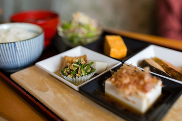 Obraz na płótnie Canvas Japanese appetizer in restaurant