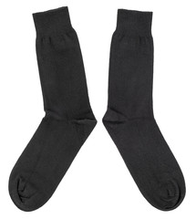 Black socks isolated on a white