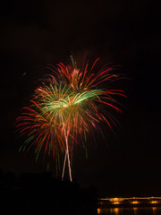 Beautiful firework display for celebration.