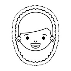 little girl character icon vector illustration design
