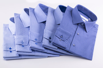 Classic men's shirts stacked