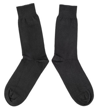 Black Socks Isolated On A White