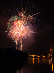 Beautiful firework display for celebration.