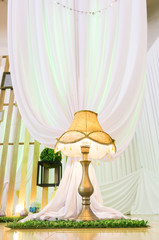 Lamp decoration setting close up