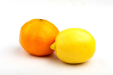 лимон и мандарин