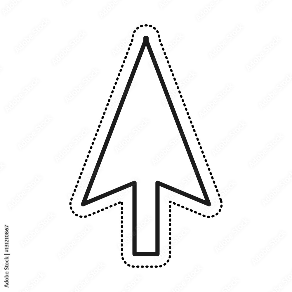 Poster arrow pointer isolated icon vector illustration design
