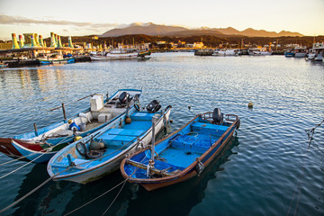 Fototapeta na wymiar Fishing port in Taiwan